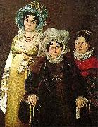 Sir David Wilkie mme morel de tangry and her daughters oil painting on canvas